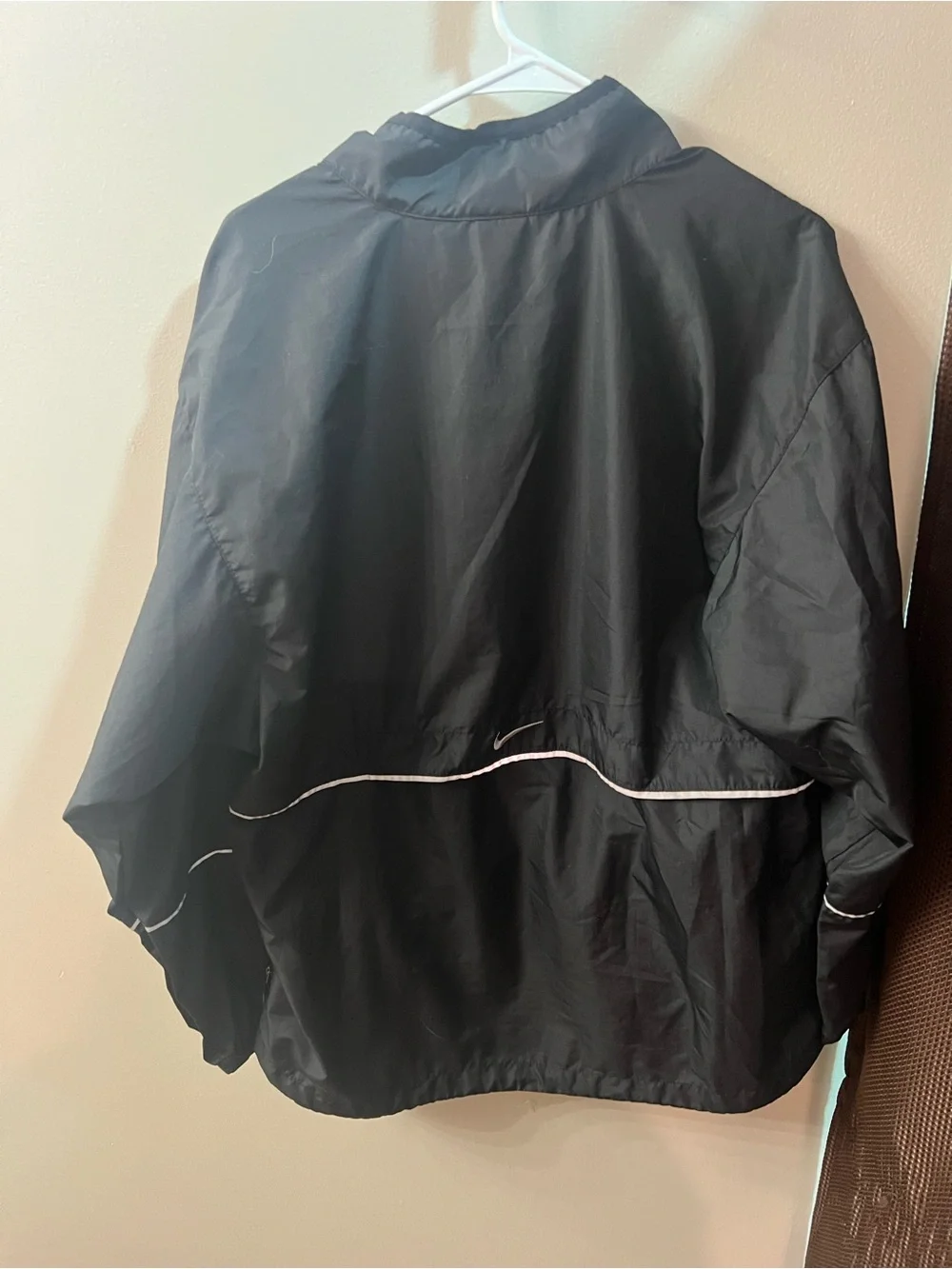 Nike Black Jacket with Red Swoosh Detail